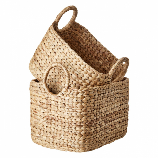 Korb 'Collect' 2er Set - Natur/Wasserhyazinthe