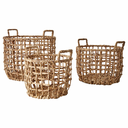 Korb 'Collect' 3er Set - Natur/Wasserhyazinthe