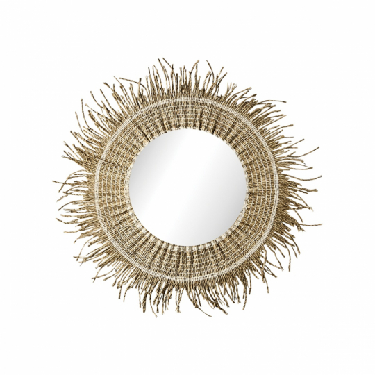 Spegel 'Stina' rund 60cm - Natur
