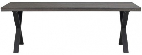 Esstisch 'Brooklyn' 220x95cm - Dunkelbraun/X-FuÔ¨Ç