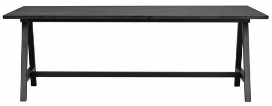 Esstisch 'Carradale' 220x100cm - Schwarz/A-bein