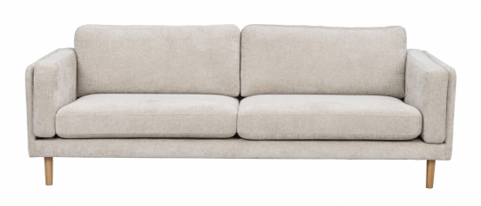 3-Sitzer-Sofa 'Braden' - Hellbeige/Eiche