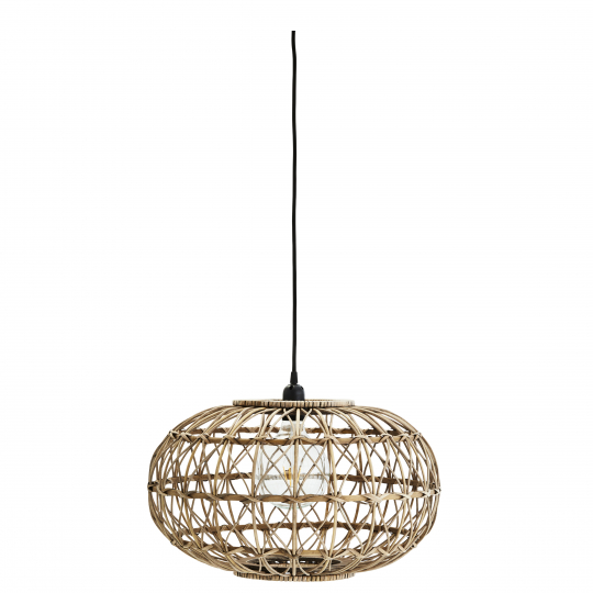 Runde Deckenleuchte - Rattan