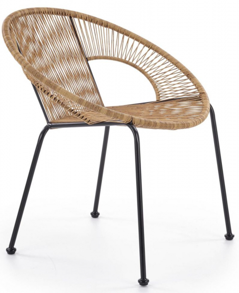 Gartenstuhl 'Bari' - Braun/Schwarz