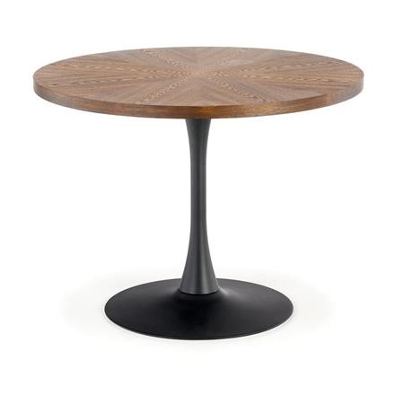 Esstisch 'Carmelo' Rund 110cm - Holz/Schwarz