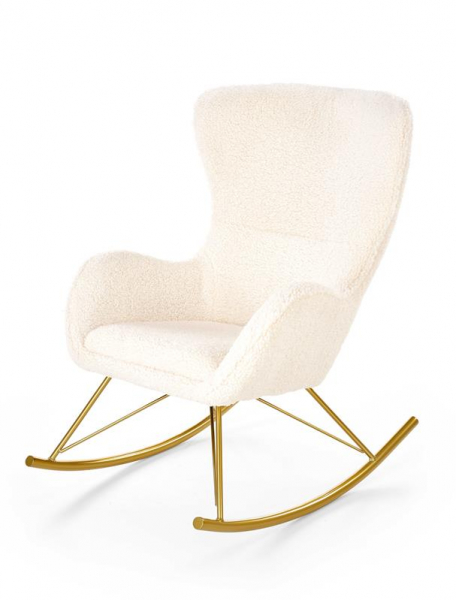 Schaukelstuhl 'Lummelunda' - Creme/Gold