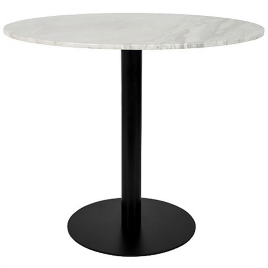 Runder Esstisch 'Marmor' - Weiß Ø90