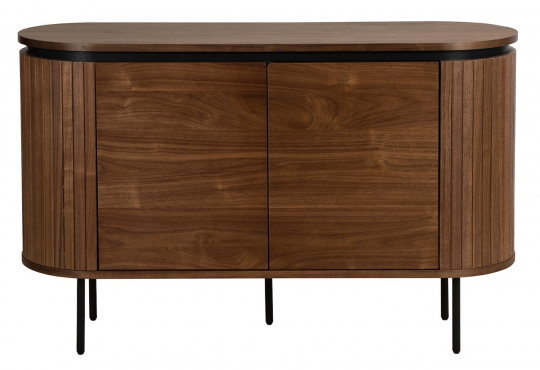 Sideboard 'Kärra' - Walnuss/Schwarz