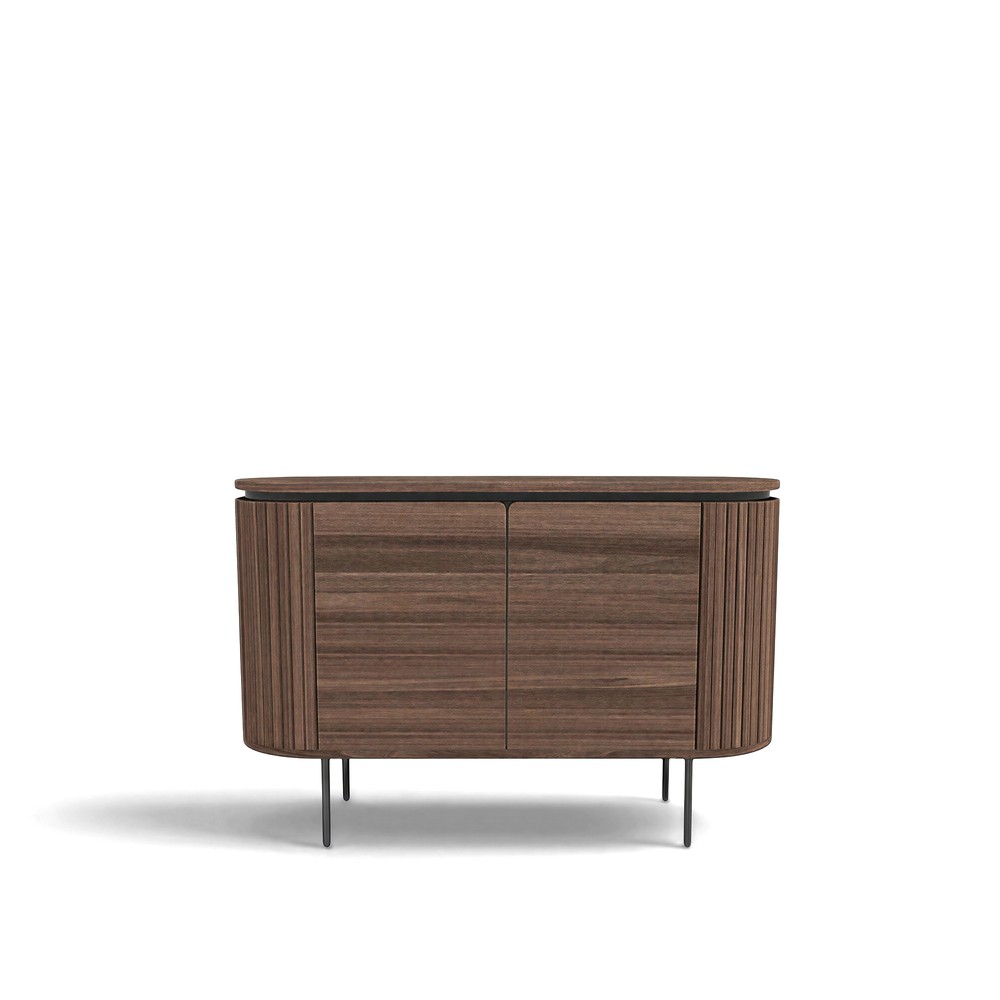 Sideboard 'Kärra' - Walnuss/Schwarz
