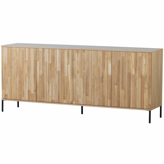 Sideboard 'New Gravure' 200cm - Eiche/Schwarz
