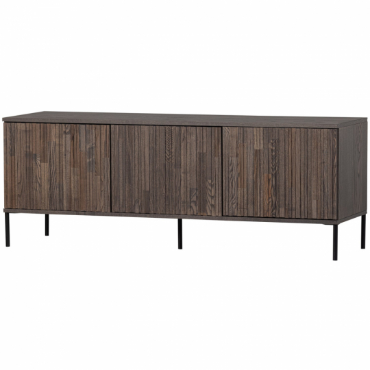 TV-Bank 'New Gravure' 150 cm - Dunkelbraun/Schwarz