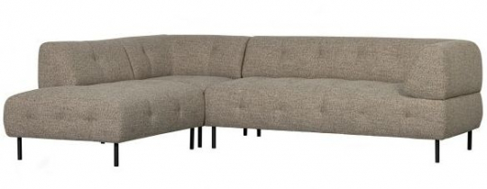 Linkes Ecksofa 'Lloyd' - Braun