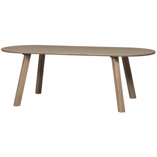 Esstisch 'Tablo' 220x90cm oval - Braungrau