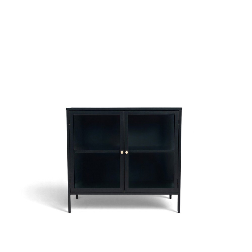 Sideboard 'Hagavik' 2 Sektionen - Schwarz/Messing