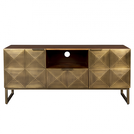 TV-Bank 'Volan' - Braun/Messing