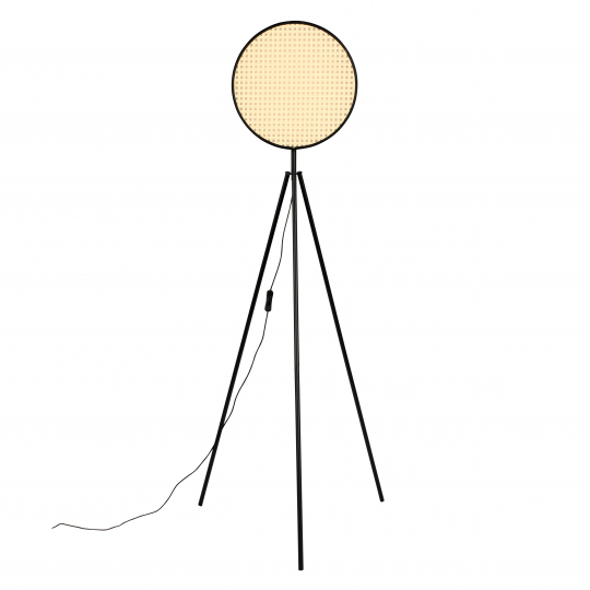 Stehlampe 'Sien' - Natur / Schwarz