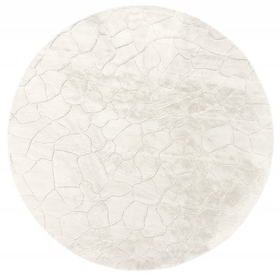 Runder Teppich 'Cora' 80cm - Weiß