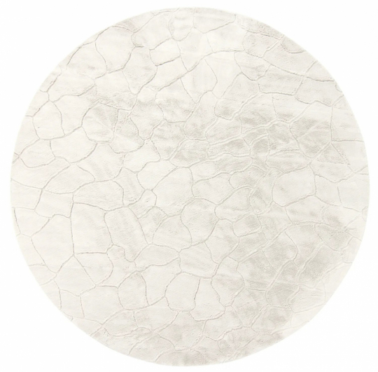 Runder Teppich 'Cora' 80cm - Weiß