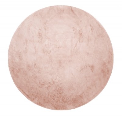 Runder Teppich 'Aranga Super Soft Fur' 80cm – Rosa