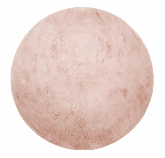 Runder Teppich 'Aranga Super Soft Fur' 80cm – Rosa