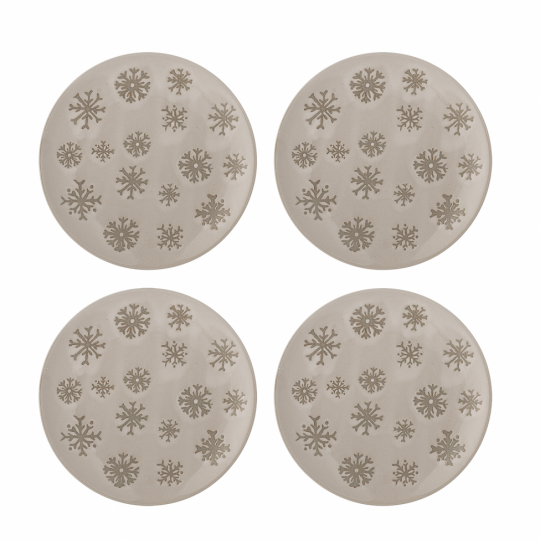 Teller 'Snowie' 4er-Pack, Ø15,5 – Beige