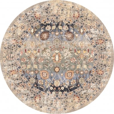 Runder Teppich 'Bouhjar' 160cm - Beige/Mehrfarbig