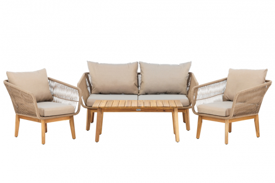 Sofagarnitur „Chania“ – Beige/Natur