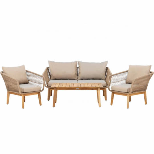 Sofagarnitur „Chania“ – Beige/Natur