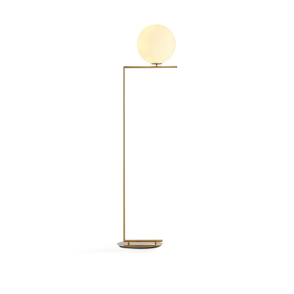 Stehlampe 'Creme Satin' - Messing