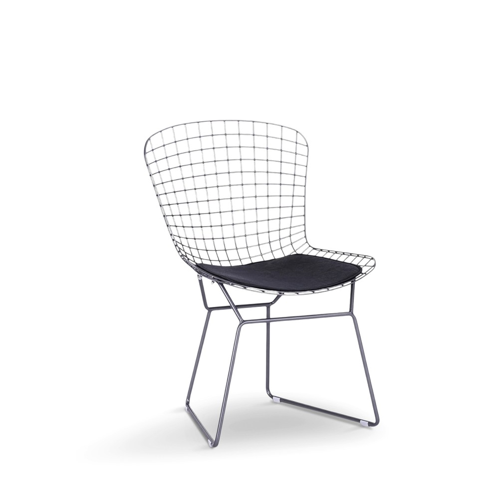 Stuhl 'Bertoia' - Silber/Grau