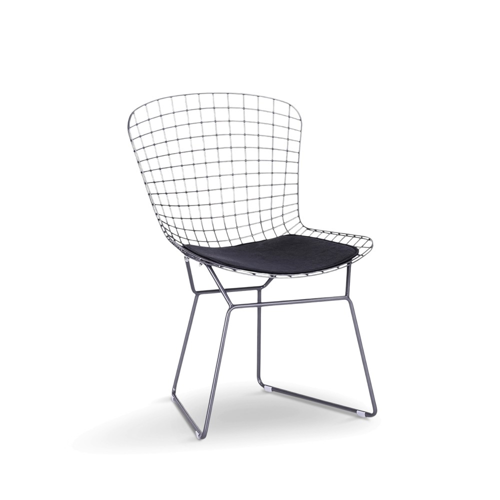 Stuhl 'Bertoia' - Silber/Grau