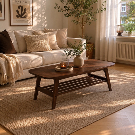 Couchtisch 'Créme'- Walnut