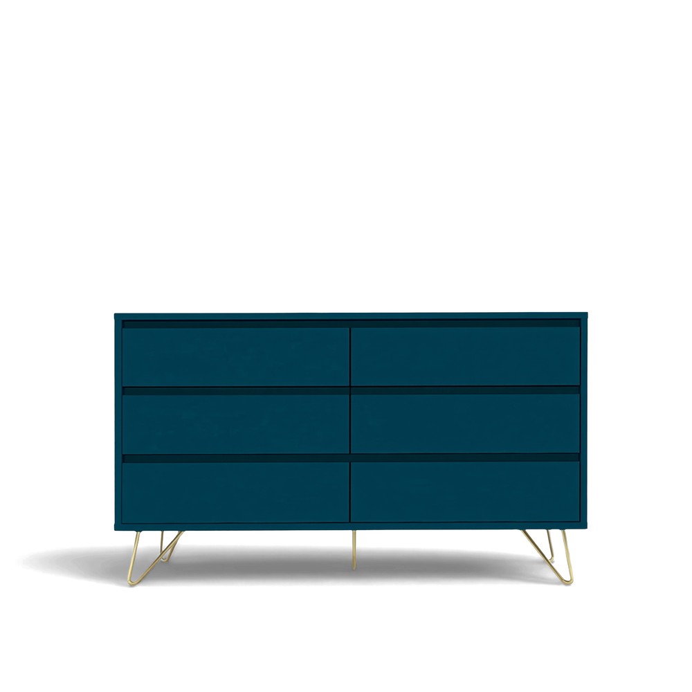 Kommode 'Elle' 120x70 - Grün/Kupfer