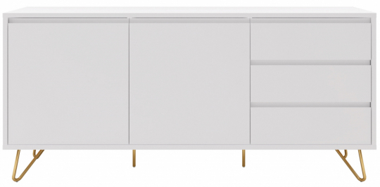 Sideboard 'Elle' - Weiß/Kupfer