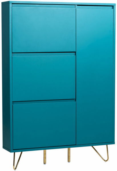 Schuhschrank 'Elle' - Grün/Kupfer