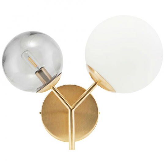 Wandleuchte 'Zweimal' - Messing