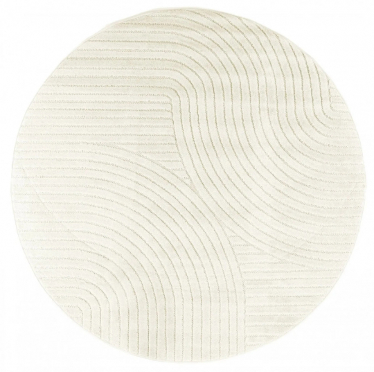 Runder Teppich 'Devon' - Cremefarben