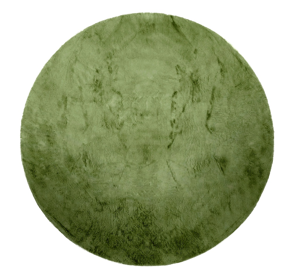 Runder Teppich 'Aranga Super Soft' - Oliv