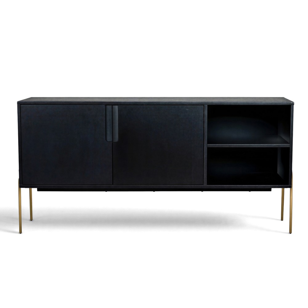 Sideboard 'Frölunda' - Schwarz/Gold