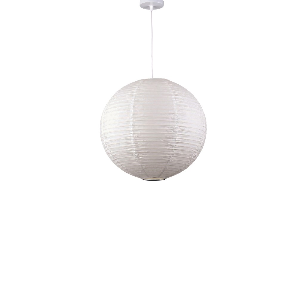 Reispapierlampe 'Lycka' - Weiß 50cm