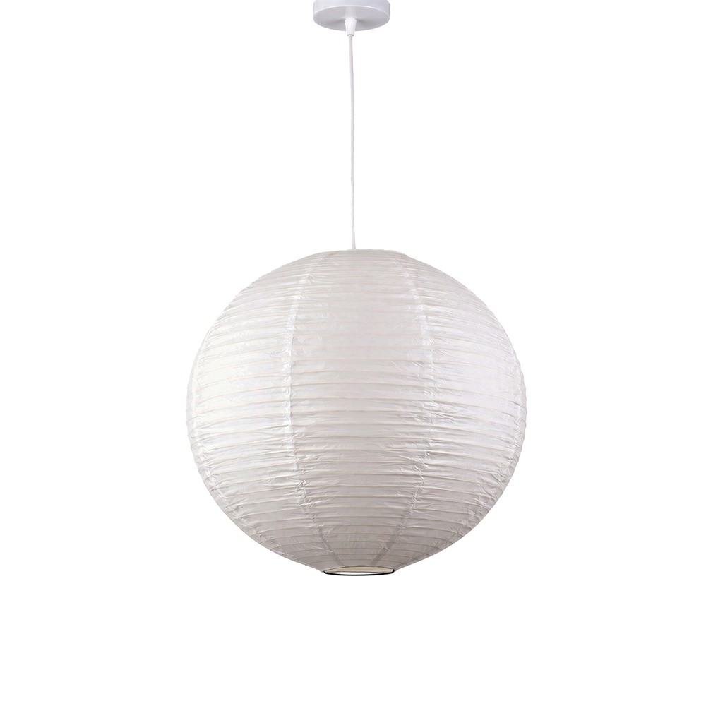 Reispapierlampe 'Lycka' - Weiß 50cm
