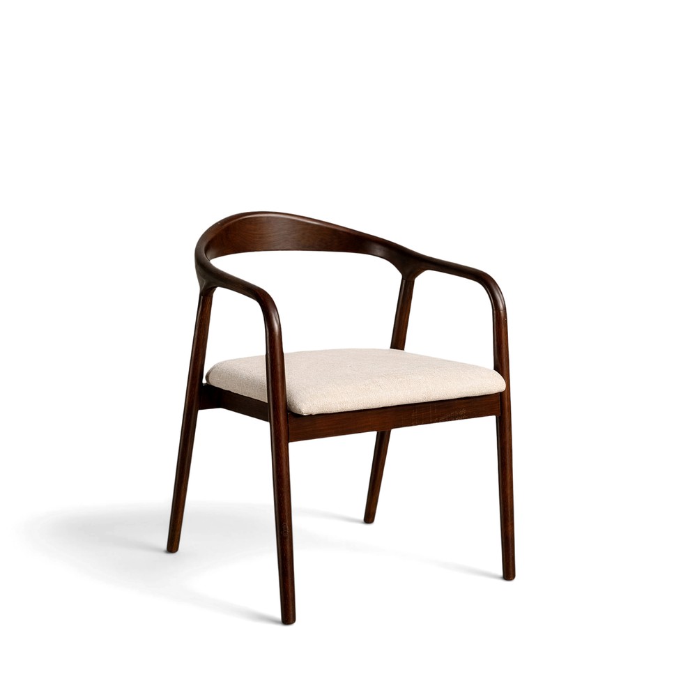Sessel 'Aspa' - Dunkelbraun/Beige