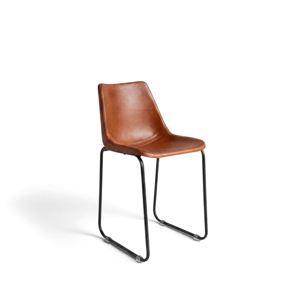 Loungesessel Vintage - Leder/Eisen