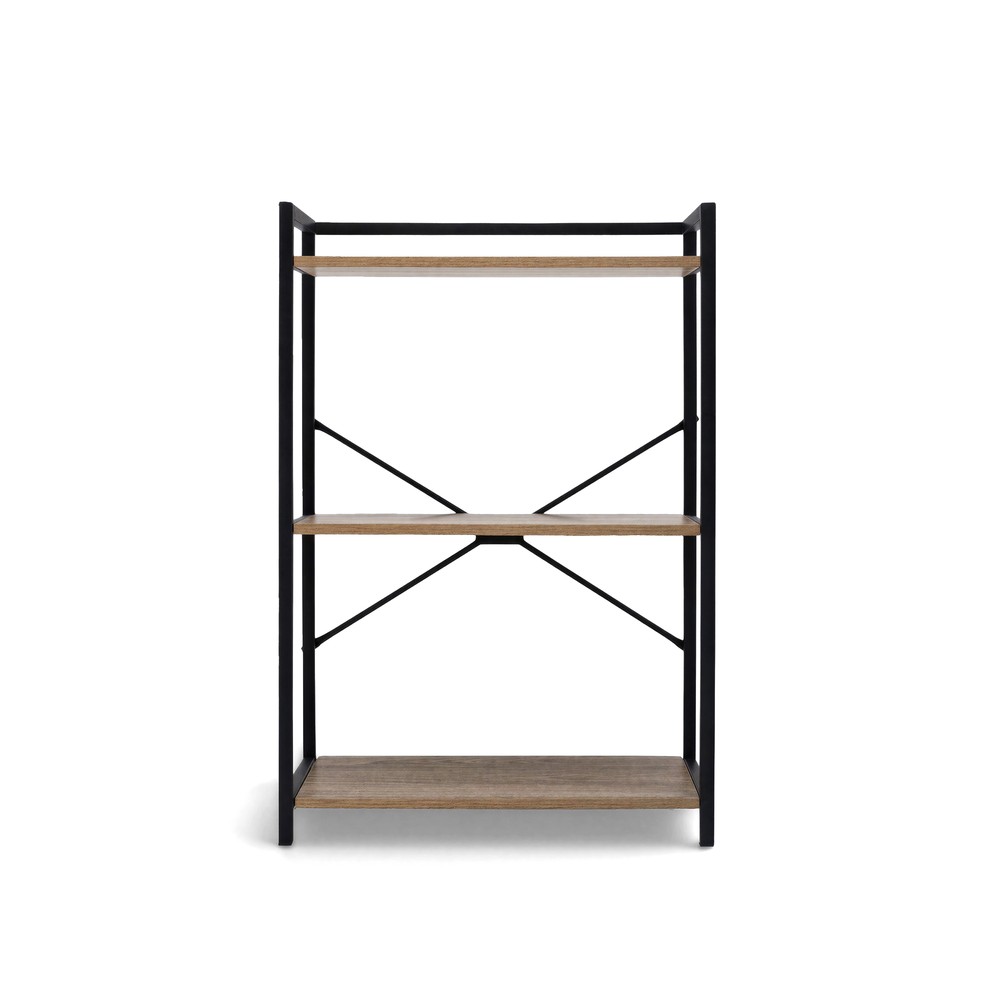 Regal 'Tre' - Schwarz/Holz