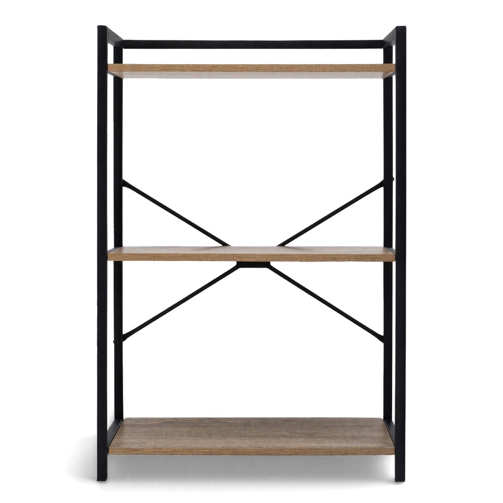 Regal 'Tre' - Schwarz/Holz