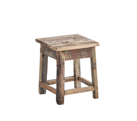 Hocker 'Recycled' – Natur/altholz