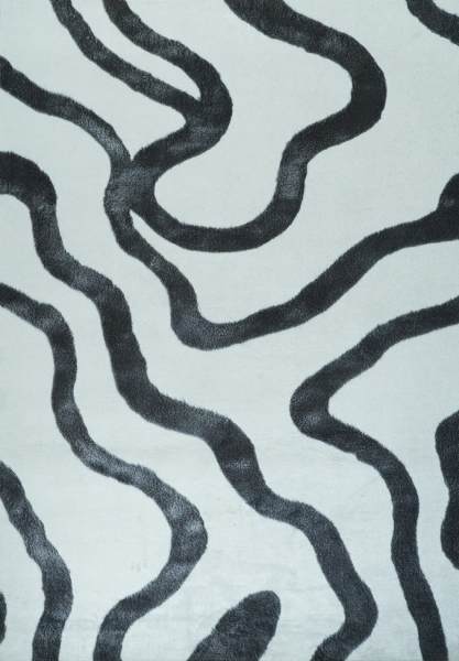 Teppich 'Heloria' - Schwarz/Weiß