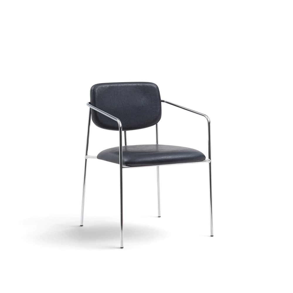 Sessel 'Ebba' - Schwarz/Silber