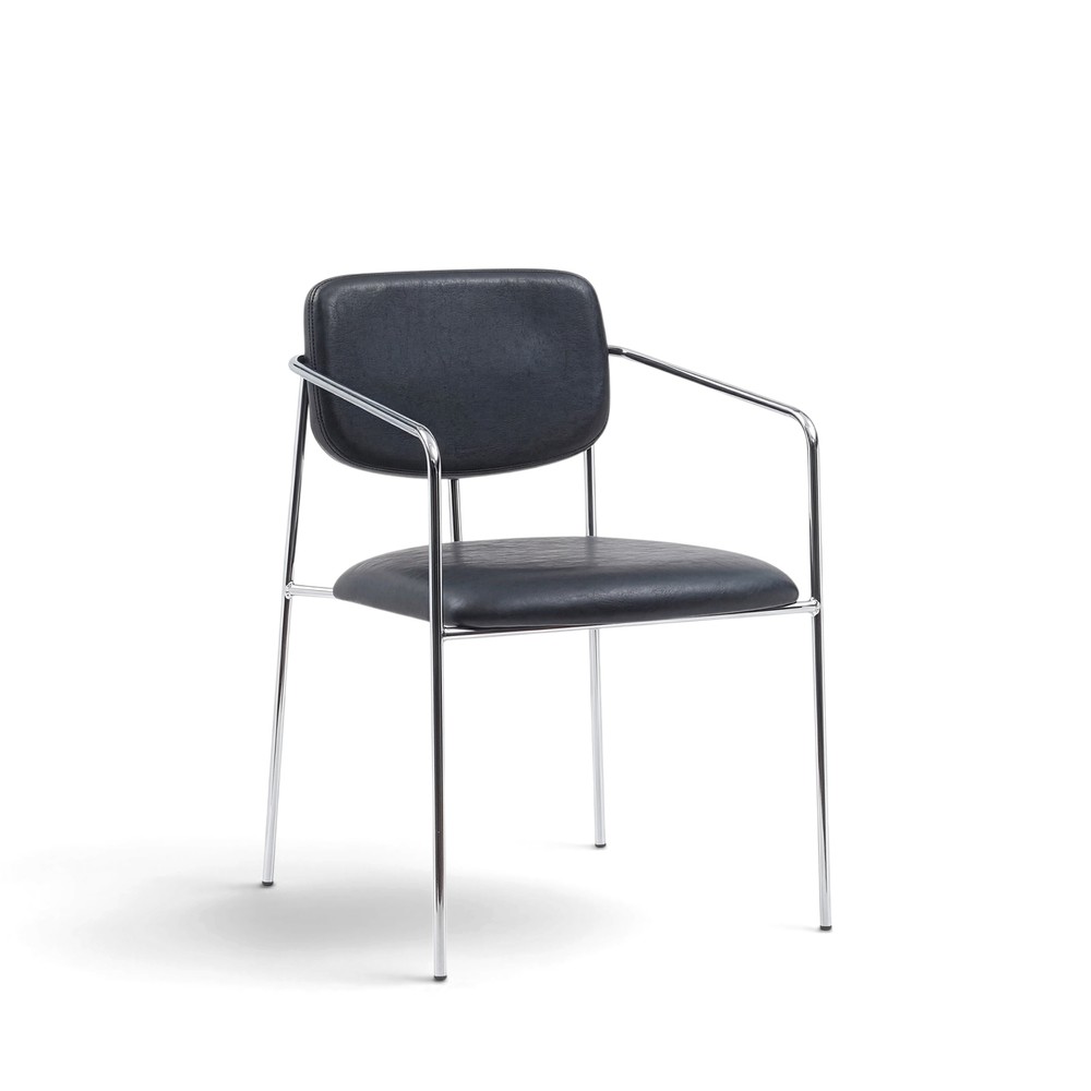 Sessel 'Ebba' - Schwarz/Silber