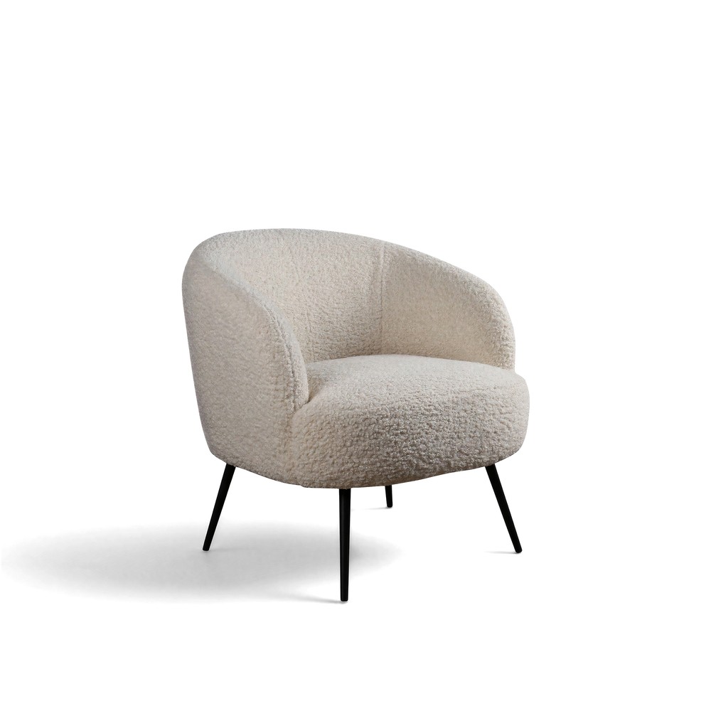 Sessel 'Capri' - Weiß/Bouclé